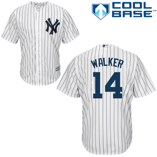 Yankees #14 Neil Walker White Cool Base Stitched Youth MLB Jersey - Click Image to Close